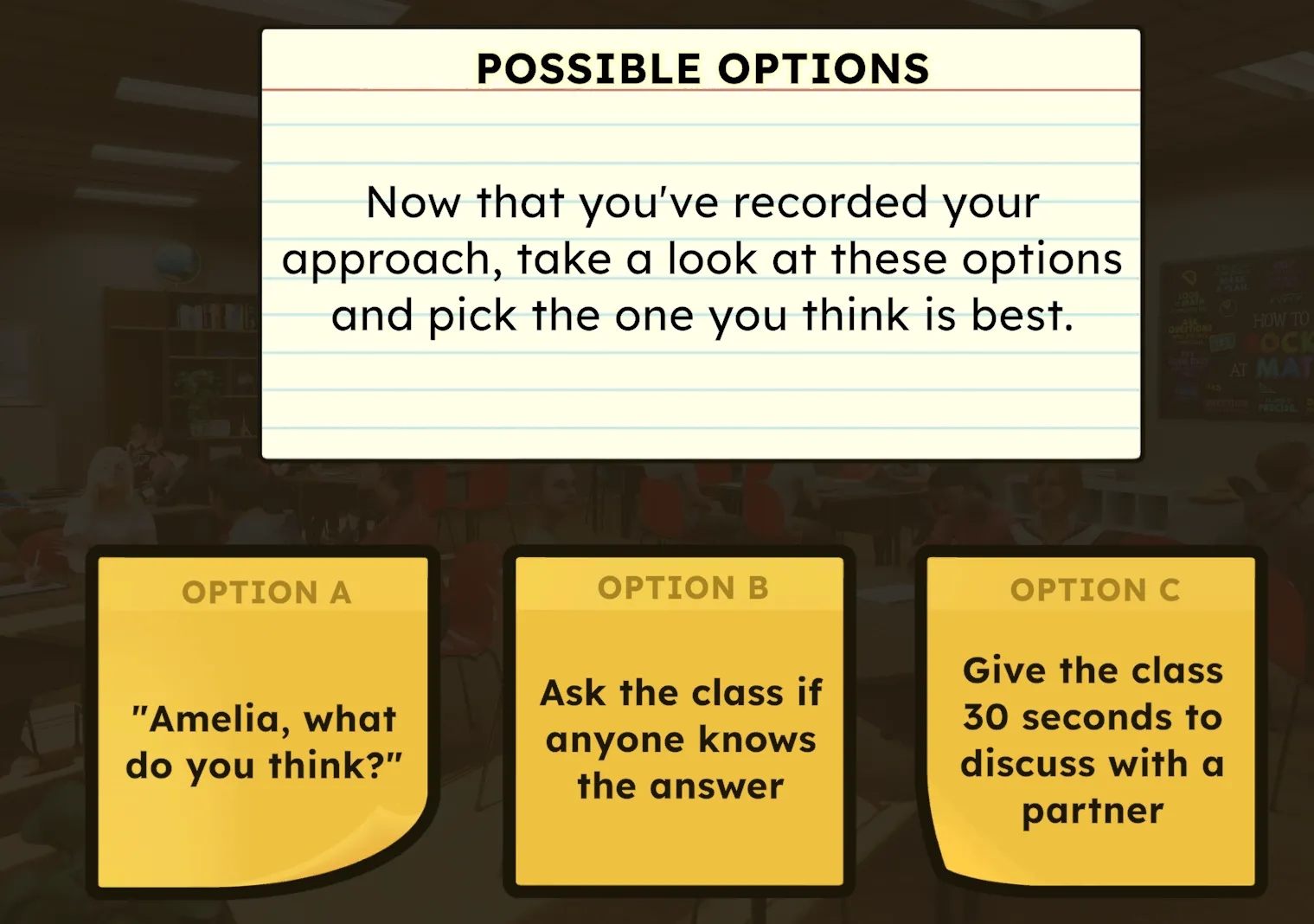 Teacher Training Simulator extended classroom view